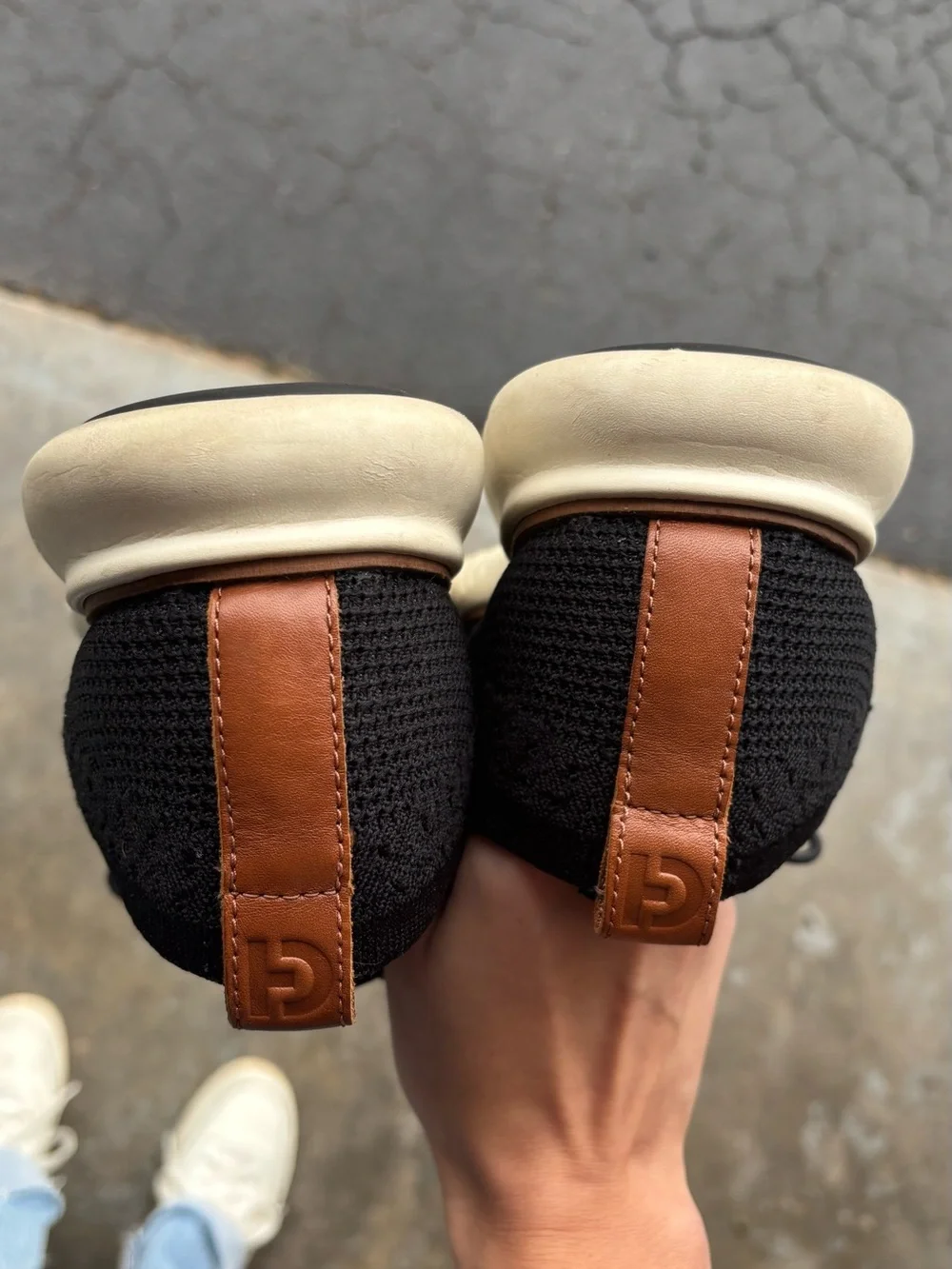Cole Haan Black Knit Derby with Tan Leather Accents